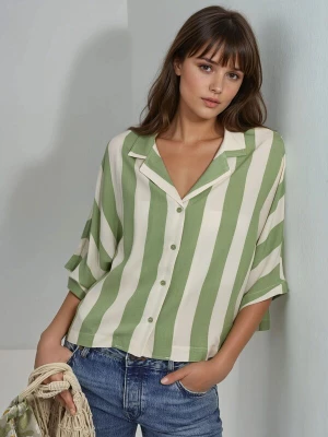 Foto van product Busem Blouse groen / wit