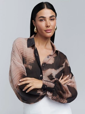 Foto van product BWLDR Blouse 'NADIA' beige / bruin