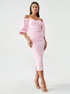 Foto van product BWLDR Cocktailjurk 'JESSAMY' lichtroze