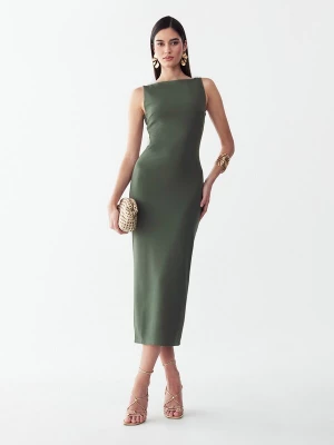 Foto van product BWLDR Cocktailjurk 'Shian' olijfgroen