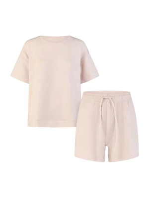 Foto van product By Louise Pyjama 'by Louise Women's Pyjamas – Short-sleeved pyjamas with short trousers Floral' rosé