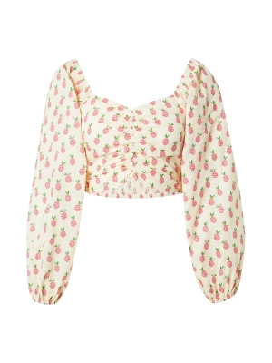 Foto van product BZR Blouse beige / groen / framboos / rosé