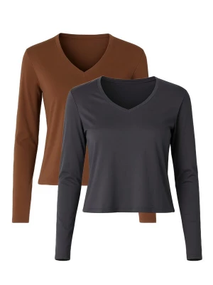 Foto van product C&City Shirt bruin / donkergrijs