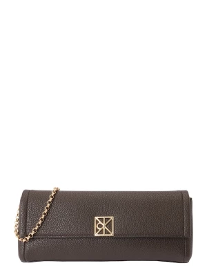 Foto van product Calvin Klein Clutch 'Emblem Pebble Grain Chain Strap Clutch' donkerbruin