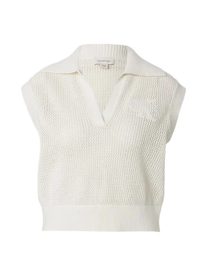 Foto van product Calvin Klein Jeans Gebreide bodywarmer 'Cropped Crochet' lichtbeige