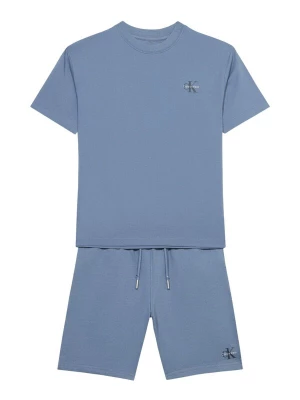 Foto van product Calvin Klein Kids Set 'CALVIN KLEIN JEANS kids 2PC KNIT SHORT SET Completi' duifblauw
