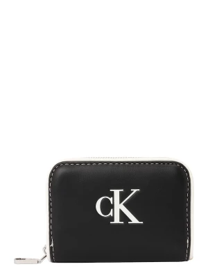 Foto van product Calvin Klein Portemonnee 'Contrast Logo Textured Zip-around' zwart / wit