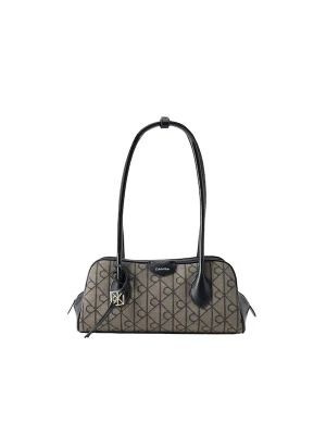Foto van product Calvin Klein Schoudertas 'Emblem Extended Side Shoulder' lichtbruin / zwart