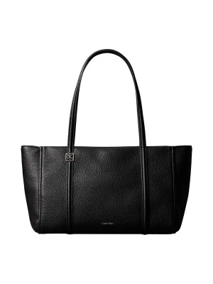 Foto van product Calvin Klein Shopper 'Emblem Plaque Pebble Grain Tote' zwart