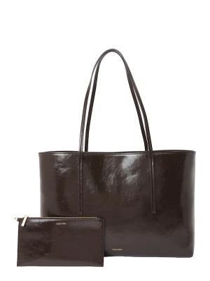 Foto van product Calvin Klein Shopper 'Foil Logo Glossy Tote With' chocoladebruin