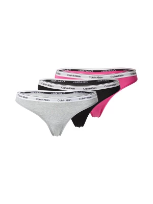 Foto van product Calvin Klein Underwear String grijs gemêleerd / neonlila / zwart / wit
