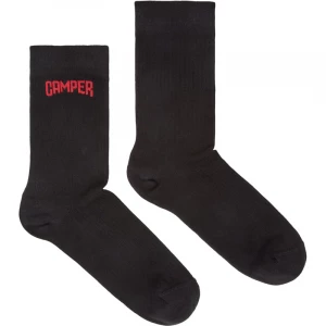 Foto van product CAMPER Black short-length basics socks - Unisex Sokken - Zwart, Cotton fabric