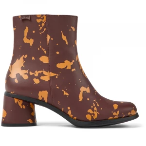 Foto van product CAMPER Kiara - Enkellaarzen voor Dames - Kastanjebruin, Oranje, Smooth leather bordowy