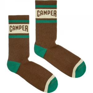 Foto van product CAMPER Multicolor mid-length socks - Unisex Sokken - Bruin, Beige, Groen, Cotton fabric