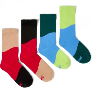 Foto van product CAMPER Odd Socks Pack - Unisex Sokken - Zwart, Beige, Rood, Cotton fabric