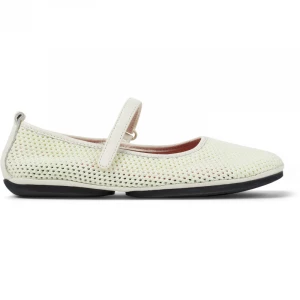 Foto van product CAMPER Right - Ballerina’s voor Dames - Wit, Cotton fabric / Smooth leather