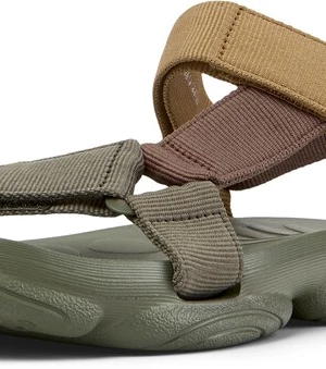 Foto van product CAMPER Sandalen met riem 'Karst' chocoladebruin / kaki / riet