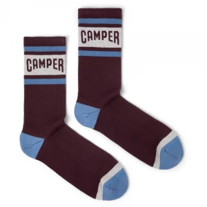 Foto van product CAMPER Socks - Unisex Sokken - Kastanjebruin, Blauw, Wit, Cotton fabric