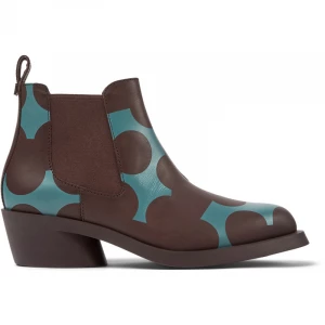 Foto van product CAMPER Twins - Enkellaarzen voor Dames - Kastanjebruin, Zwart, Smooth leather bordowy