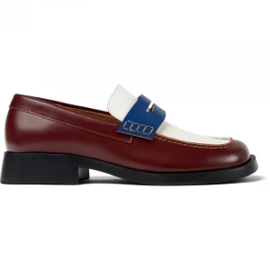 Foto van product CAMPER Twins - Nette schoenen voor Dames - Kastanjebruin, Wit, Blauw, Smooth leather