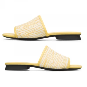 Foto van product CAMPER Twins - Sandalen voor Dames - Beige, Geel, Cotton fabric / Smooth leather