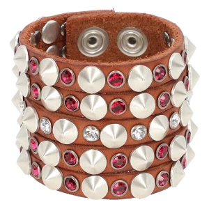 Foto van product Campomaggi Armband cognac / pink / zilver / transparant