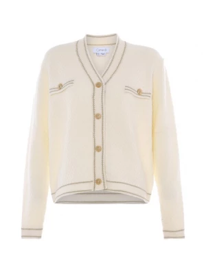 Foto van product caneva Gebreid vest chamois / goud / wolwit