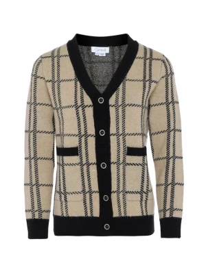 Foto van product caneva Gebreid vest ivoor / zwart
