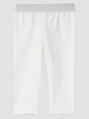 Foto van product Capri legging met glitter tailleband en rolzoom s.Oliver wit