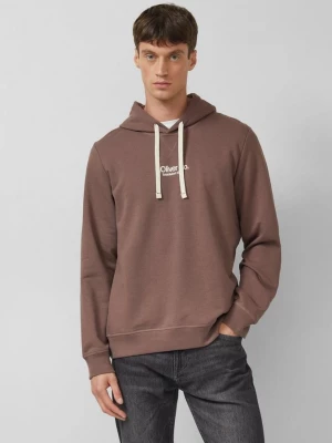 Foto van product Capuchon van katoenmix met logoprint s.Oliver bruin