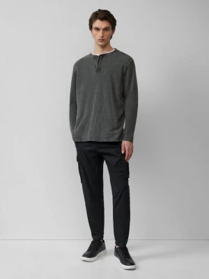 Foto van product Cargo broek van stretchkatoenen keperstof QS grijs