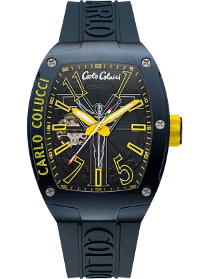 Foto van product Carlo Colucci Analoog horloge ' Donadio ' nachtblauw / geel