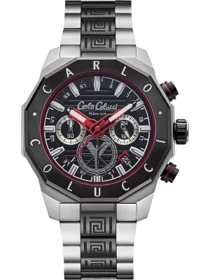 Foto van product Carlo Colucci Analoog horloge ' Donola ' bloedrood / zwart / zilver