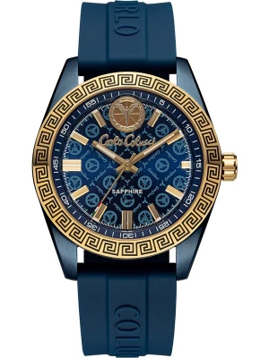 Foto van product Carlo Colucci Analoog horloge ' Draghi ' blauw / goud
