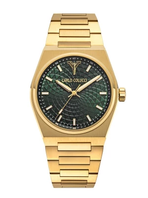 Foto van product Carlo Colucci Analoog horloge goud / spar / zwart