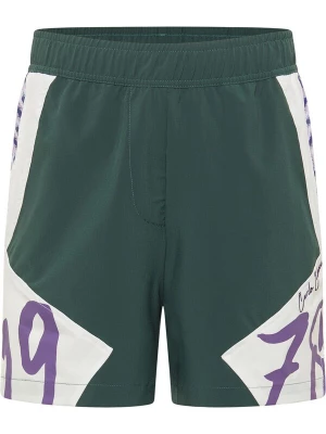 Foto van product Carlo Colucci Broek 'Fasano' groen / lila / wit