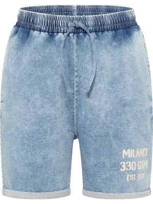 Foto van product Carlo Colucci Broek 'Feliziani' blauw gemêleerd / wolwit