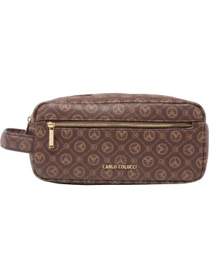 Foto van product Carlo Colucci Make up tas bruin / lichtbruin / goud