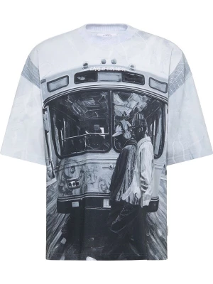 Foto van product Carlo Colucci Shirt 'Ercolin' grijs / zwart / offwhite
