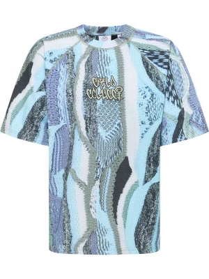 Foto van product Carlo Colucci Shirt 'Ettori' lichtblauw / jade groen / zwart / wit