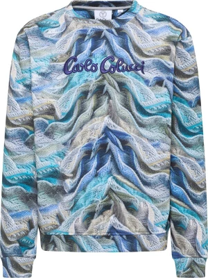 Foto van product Carlo Colucci Sweatshirt 'Dotti' blauw / turquoise / pastelblauw / greige
