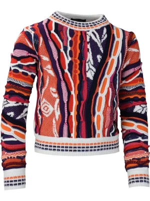 Foto van product Carlo Colucci Trui 'Casassa' navy / donkerlila / oranje / rood / wit