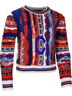 Foto van product Carlo Colucci Trui ' Casazza ' blauw / gemengde kleuren / rood