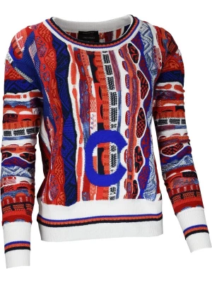 Foto van product Carlo Colucci Trui 'Cassara' blauw / kreeft / roestrood / wit