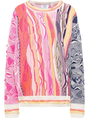 Foto van product Carlo Colucci Trui 'Demetz' donkerblauw / oranje / pink / wit