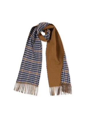 Foto van product CASH-MERE.CH Sjaal camel / lichtbeige / navy