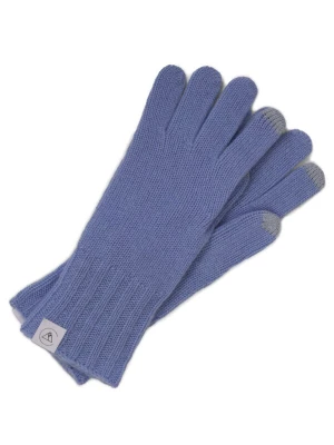 Foto van product CASH-MERE.CH Vingerhandschoenen lichtblauw / wit