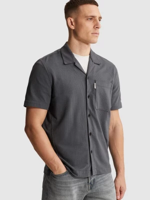 Foto van product CAST IRON Overhemd 'Shirt with short sleeves and chest pocket in jersey' grijs
