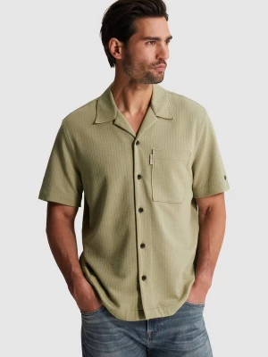 Foto van product CAST IRON Overhemd 'Shirt with short sleeves and chest pocket in jersey' groen