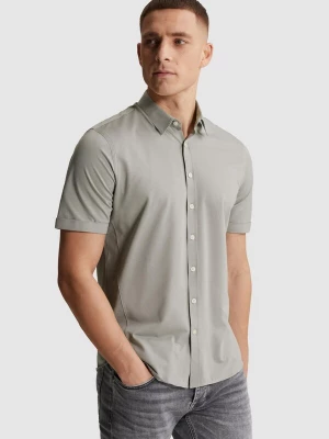 Foto van product CAST IRON Overhemd 'Shirt with short sleeves in lightweight jersey' grijs
